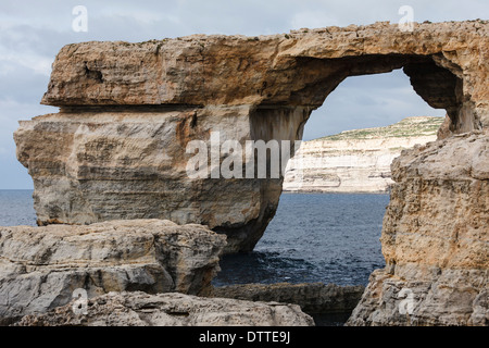 La finestra Azzurra, Dwejra Point, Gozo, Malta Foto Stock