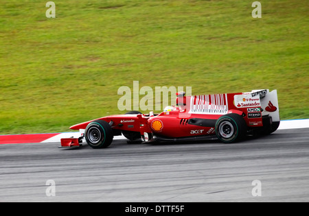 SEPANG, MALESIA - 4 Aprile: La Ferrari di Felipe Massa F1 Petronas Malaysian Grand Prix Aprile 4, 2009 a Sepang, in Malesia. Foto Stock