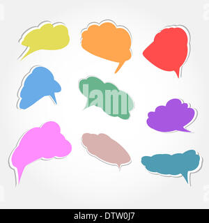 Nuvole raccolta, fumetti impostato Foto Stock