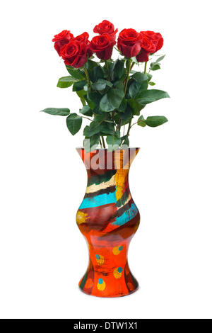 Rose in vaso Foto Stock
