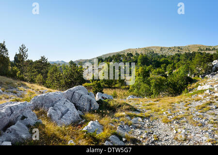 Vista montagne di Biokovo, Croazia Foto Stock