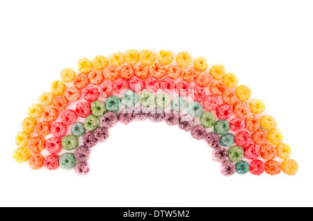 Deliziosi e nutrienti a base di frutta loop di cereali Foto Stock