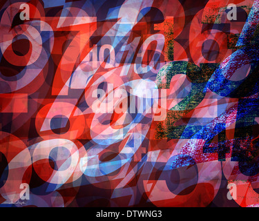 Arte digitale: il gioco dei numeri Foto Stock