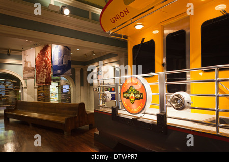 Stati Uniti d'America, Iowa, Council Bluffs, della Union Pacific Railroad Museum interno Foto Stock