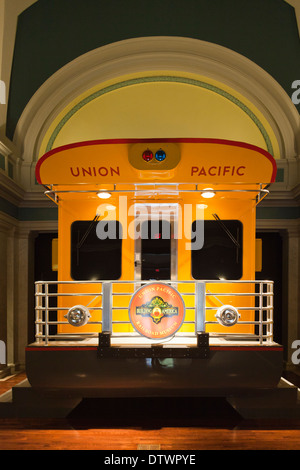 Stati Uniti d'America, Iowa, Council Bluffs, della Union Pacific Railroad Museum interno Foto Stock