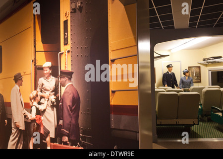 Stati Uniti d'America, Iowa, Council Bluffs, della Union Pacific Railroad Museum interno Foto Stock