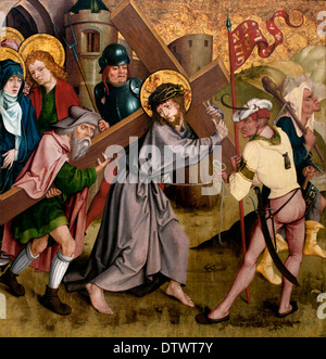 Kreuztragung Christi - Cristo che porta la croce 1500 Master di Salem altare Kloster - Monastero Salem il tedesco in Germania Foto Stock