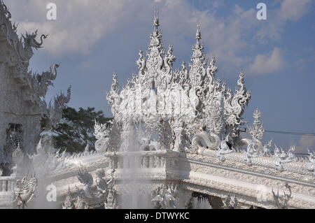 Tempio bianco,Chiang Rai,thailandia Foto Stock