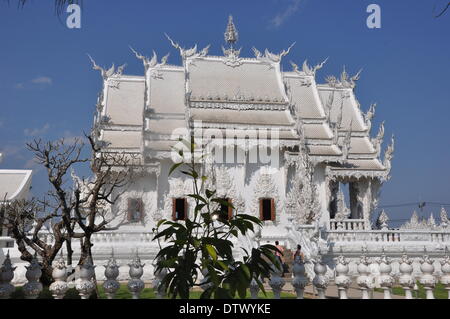 Tempio bianco,Chiang Rai,thailandia Foto Stock