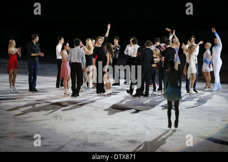 Sochi, Russia. Il 22 febbraio, 2014. I pattinatori Pattinaggio di Figura : Gala mostra di insalate " iceberg " pattinaggio Palace durante il Sochi 2014 Giochi Olimpici Invernali a Sochi, Russia . © Yusuke Nakanishi AFLO/sport/Alamy Live News Foto Stock