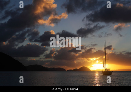 Kane Garden Bay, Jost Van Dyke, Isole Vergini britanniche. Foto Stock