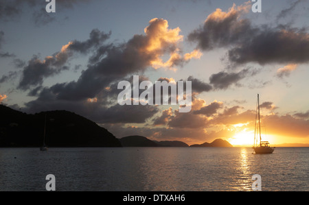 Kane Garden Bay, Jost Van Dyke, Isole Vergini britanniche. Foto Stock