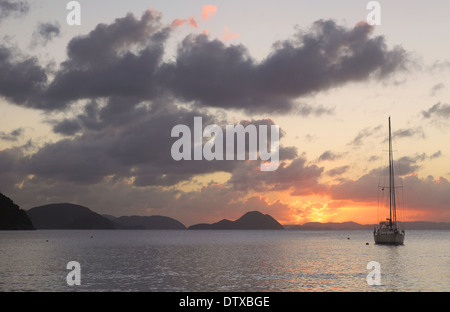 Kane Garden Bay, Jost Van Dyke, Isole Vergini britanniche. Foto Stock