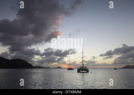 Kane Garden Bay, Jost Van Dyke, Isole Vergini britanniche. Foto Stock