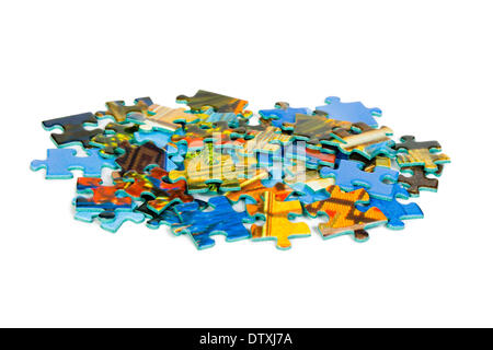 I pezzi di un puzzle Foto Stock