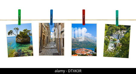 Croazia sulla fotografia clothespins Foto Stock