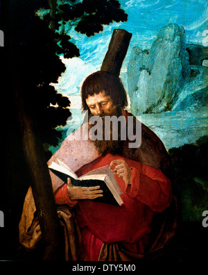 Il St. Andrew in mezza figura 1511-1512 Lucas Hugensz. van Leyden 1494 - 1533 Leiden olandese Paesi Bassi Foto Stock