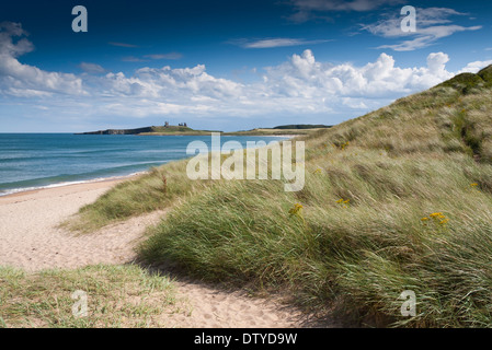 Spiaggia di Embleton su una bella giornata d'estate. Foto Stock