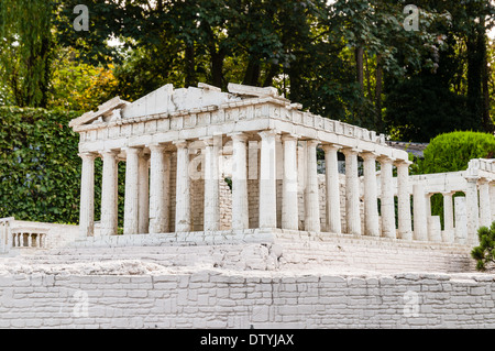 Dettagliato modello in miniatura del Partenone in Acropoli di Atene Foto Stock