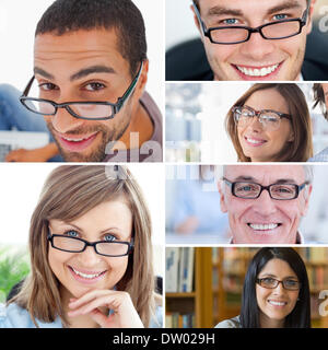 Collage di persone Foto Stock