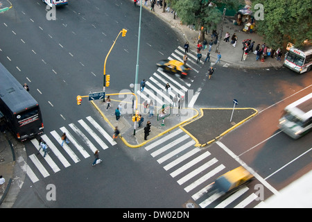 Pedrestian crsossing, buenos aires, Argentina Foto Stock