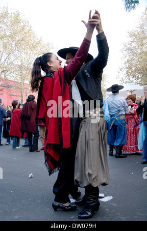 I balli tradizionali, mataderos fiera, Buenos Aires, Argentina Foto Stock
