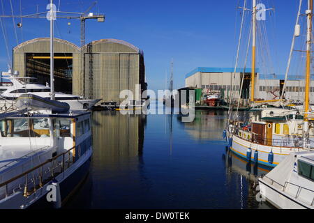 Cantieri navali,Viareggio,Italia Foto Stock