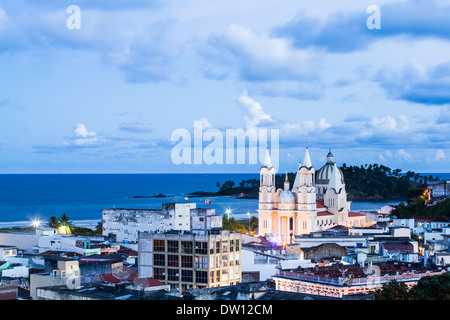 Vista della città di Ilheus dalla conquista del quartiere. Ilheus, Bahia, Brasile. Foto Stock