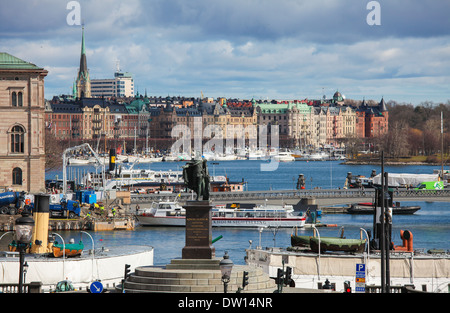 Stoccolma, Svezia - 18 aprile: vista aerea sul centro di Stoccolma, in Svezia, il 18 aprile 2010. Foto Stock