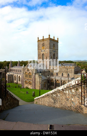 St David's Cathedral, Pembrokeshire, Galles Foto Stock