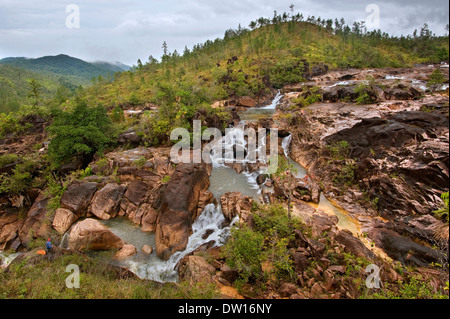 Rio su piscine, Belize Foto Stock