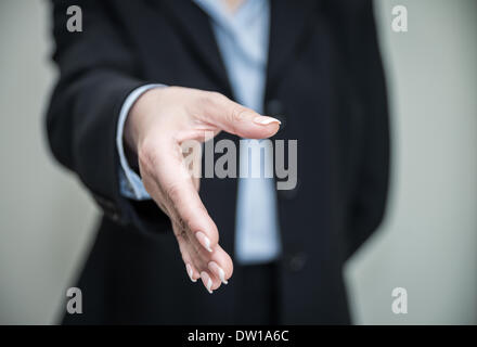 Donna pronta per il tremolio della fotocamera Foto Stock