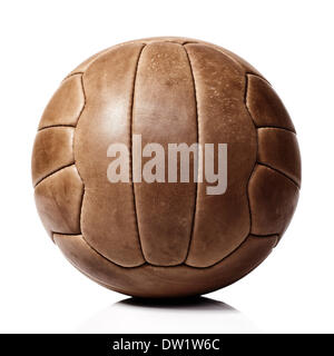 Cuoio Pallone da calcio Foto Stock