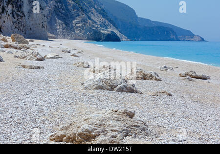 Bianca spiaggia Egremni (Lefkada, Grecia) Foto Stock