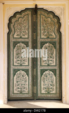 Porta ornamentali in palace - India Foto Stock