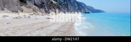 Bianca spiaggia Egremni (Lefkada, Grecia) Foto Stock