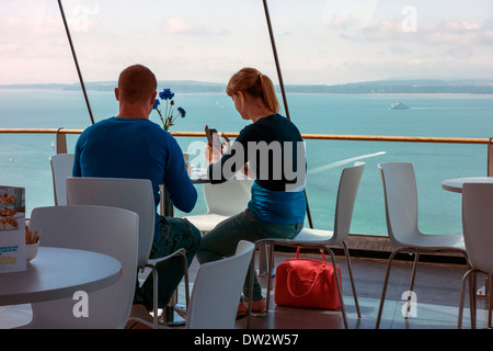 Cafe nelle nuvole Spinnaker Tower di Portsmouth Foto Stock