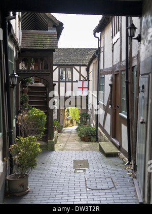 Dh George Inn WINCHCOMBE GLOUCESTERSHIRE ex George hotel e ostello pellegrini Cotswold inn cotswolds inglese Regno Unito Foto Stock