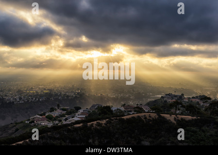 Bellissima alba vista da Mount Soledad. La Jolla, California, Stati Uniti d'America. Foto Stock