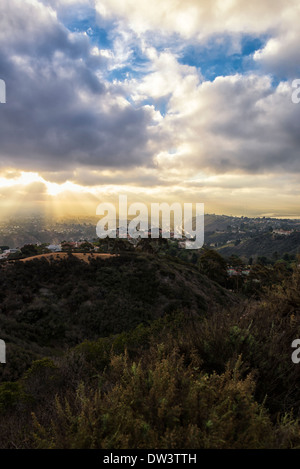 Bellissima alba vista da Mount Soledad. La Jolla, California, Stati Uniti d'America. Foto Stock