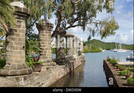 Nelsons Dockyard, Antigua e Barbuda, dei Caraibi Foto Stock