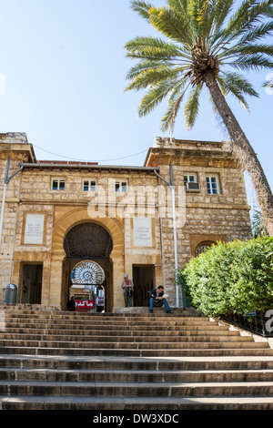 Il campus della Università americana di Beirut si trova sul mare mediterraneo a Beirut, in Libano. Foto Stock