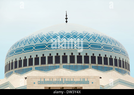 La Moschea Islamica cupola in Amman, Giordania. Il re Abdullah mi moschea blu. Foto Stock