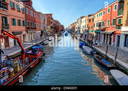 Canal Rio dei vetrai di Murano, Foto Stock