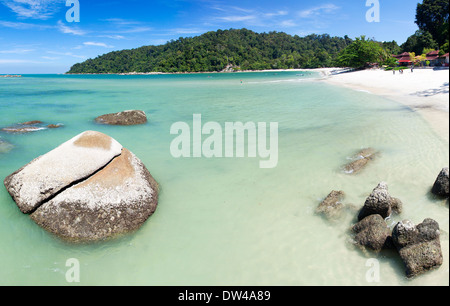 Coral Beach sull Isola di Pangkor, Perak, Malaysia Foto Stock