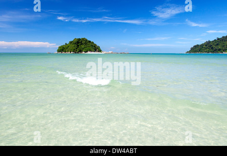 Coral Beach sull Isola di Pangkor, Perak, Malaysia Foto Stock
