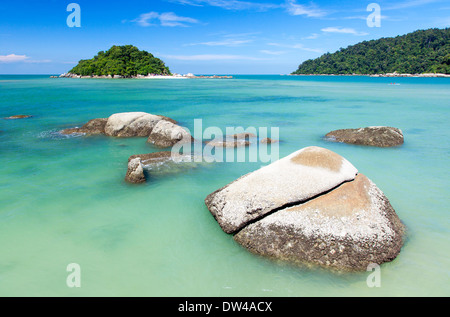 Coral Beach sull Isola di Pangkor, Perak, Malaysia Foto Stock