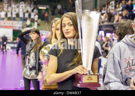 Cerimonia premiazione Coppa Italia Femminile di Pallavolo Foto Stock