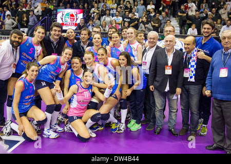 Cerimonia premiazione Coppa Italia Femminile di Pallavolo Foto Stock