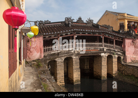 Ponte del Tempio di Chua Cau Hoi An Vietnam Foto Stock